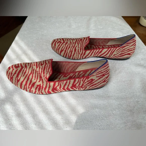 Rothy’s Red Zebra Loafers, Size 7.5, VGUC - Picture 8 of 9
